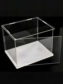 1pc Collectible Display Box, Assembled Transparent Acrylic Box, Alternative To Glass Boxes For Displaying Figures, Suitable For Home Storage And Organization Of Toys, With An Openable Door. - White - View 1