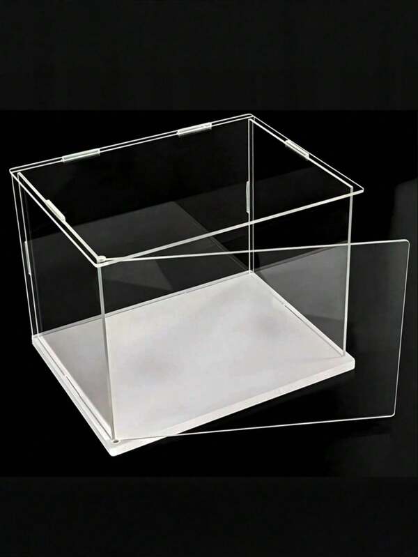 1pc Collectible Display Box, Assembled Transparent Acrylic Box, Alternative To Glass Boxes For Displaying Figures, Suitable For Home Storage And Organization Of Toys, With An Openable Door.