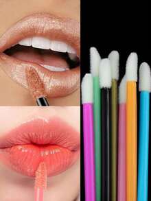 Bộ 100/50 cọ trang điểm mắt, cọ kẻ lông mày, cọ son bóng, cọ son môi, cọ phấn mắt, cọ mascara. - Vàng - Xem 8