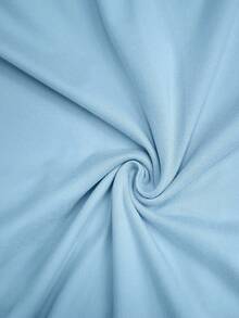 Resyla Camiseta de mujer / Camiseta de mujer de color block azul / Estilo de bordado / Uso diario casual / Verano - Multicolor - Ver 3