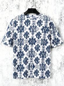 HIMLAND 男士休闲通勤优雅简约印花T恤 - 藍色 - 查看 5