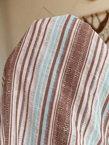 SHEIN 孕妇条纹极简休闲连体裤 - 彩色 - 查看 7