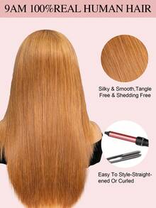 9AM Hair Wear Go 无胶假发，层次剪裁直发，6*4 透明蕾丝假发，栗棕色，预剪蕾丝和预拔发际线，16-24 英寸，180% 密度真人发蕾丝闭合假发，打造时尚度假风，活力四射，旅行必备，假日装扮，伴娘礼物，女性配饰，免运费。艺术优雅，活力四射，休闲日常，浪漫之旅，前卫利落的剪裁，真人发蕾丝假发，自然无胶假发，浪漫约会之选。 - S30 - 查看 8