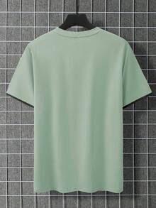 Manfinity Roughcore Men's Casual Daily Contrast Trim Pocket Round Neck Short Sleeve T-Shirt, Summer - Multicolor - View 2