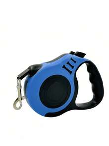 Durable Dual-Button Retractable Dog Leash - Polyamide Material, One-Click Brake And Lock, Comfort Grip, 10-Foot Extendable Lead For Dogs - No Battery Required - For Medium To Large Dogs - Suitable - Blue - View 7