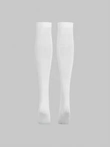 ROMWE Anime Women Over The Knee Socks - White - View 3