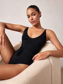 Veilyse Body Moldeador De Mujer De Color Sólido - Negro - Ver 8