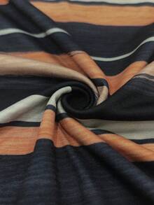 EMERY ROSE Camiseta de manga corta de rayas de color block casual, verano - Multicolor - Ver 3