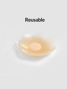 SHAPORA 1套+5片A18硅胶无纺布乳房花瓣 - 棕色 - 查看 4