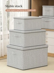 Large Foldable Storage Box Coming Soon! Moisture & Mildew Resistant, One-Touch Organizing For All Your Home Stuff - Grey - View 4
