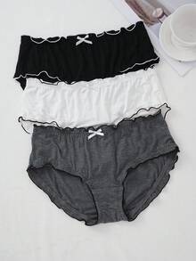 Lowkey Lull 女裝大碼3入組蝴蝶結內衣套裝 - 彩色 - 查看 3