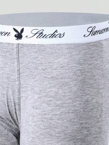 PLAYBOY X SUMWON paquete de 4 calzoncillos tipo bóxer de ajuste cómodo para hombres con cintura con logo, ropa interior esencial diaria de estilo slip - Multicolor - Ver 2