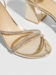 CUCCOO SZL Giày sandal cao gót thời trang nữ - Vàng - Xem 5