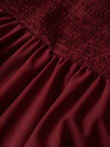 DreamSkyne Plus Size Women Elegant Burgundy Wedding Autumn Spaghetti Strap Maxi Dress Formal Party Prom Wear Dinner Outfit High Quality Zanea Yisikado Dresses - Burgundy - View 5