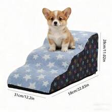 1 Piece Of Cartoon Pet Ladder, Climbing Ladder Made Of Flexible Foam With 2/3Steps, Suitable For Senior Pets Or Pets With Special Needs To Reach The Sofa And Bed, Non-Slip And Detachable - Multicolor - View 25