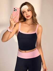 Bộ đồ thể thao nữ 2 mảnh, gồm áo hai dây và quần. - Nhiều màu - Xem 8