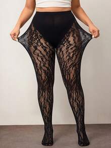 Slaydiva 多功能蕾丝紧身裤，适合作为音乐节的内衬穿着 - 黑色 - 查看 4