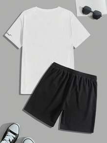 Manfinity RSRT Men's Casual Loose Fit Round Neck Short Sleeve T-Shirt Set, Summer - Multicolor - View 3