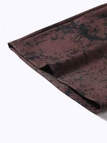 STYNVO Quần short nam kiểu dáng thường ngày, in họa tiết nhuộm tie-dye, có dây rút ở eo và túi. - Cà phê nâu - Xem 5