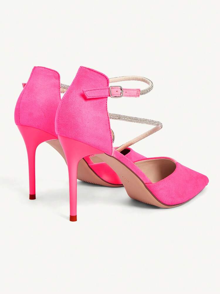 CUCCOO CHICEST Women's Fashionable Elegant Crystal Decorated Pointed Toe Pumps Summer Shoes Wedding Shoes Bride Shoes