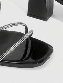 CUCCOO SZL 女士时尚高跟凉鞋 - 黑色 - 查看 5