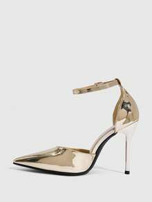 CUCCOO SZL Giày cao gót nữ - Màu vàng nhạt - Xem 4