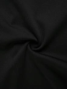 Elenzga Vestido negro elegante y vintage con cintura ceñida, adecuado para el trayecto de primavera/verano - Negro - Ver 6