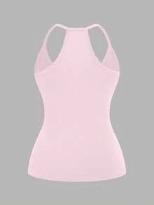 EMERY ROSE Plus Size Casual V-Neck Sports 3 Pieces Set Including Tank Top - Multicolor - View 5
