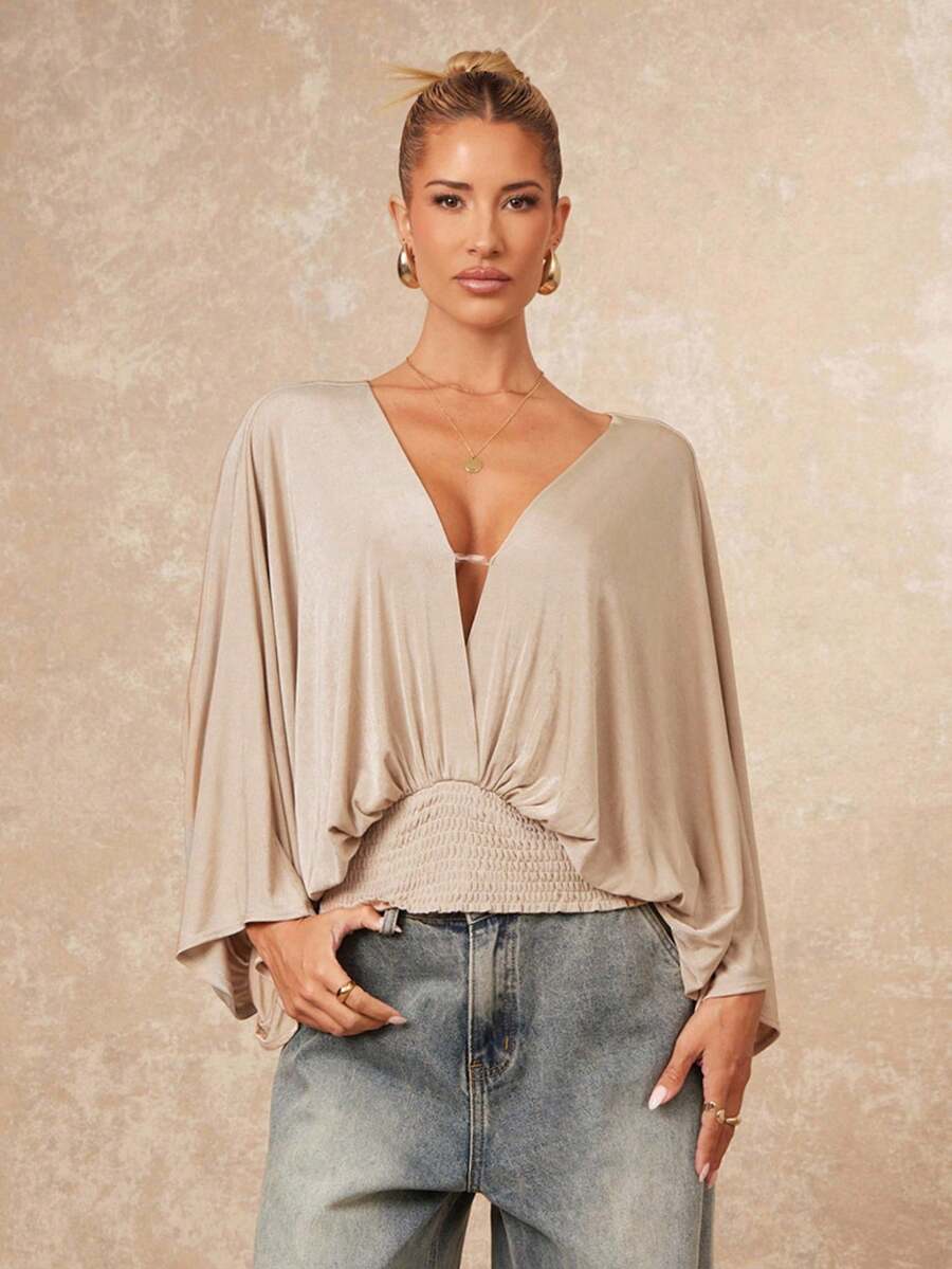 Lumalex 春夏女士上衣，抽绳松紧腰带，喇叭形超大袖子，尽显奢华新年新风尚，低调奢华，适合舞会、聚会、宴会、晚宴、节日派对、锐舞派对、音乐节、郊游、度假、户外派对、婚礼季、宰牲节、新年派对等各种场合。秋季派对礼服，完美搭配夏季春假旅行、邮轮、海滩周末度假、派对、约会之夜、婚礼、舞会、宴会、生日、嘉年华、节日和其他节日活动。新少女魅力、波西米亚休闲风、低调奢华、商务时尚和轻松度假风格，层次丰富的闪亮点缀，适合奢华舞会、招待会、宴会、婚礼、锐舞派对、节日、假日聚会和户外晚间活动——无论何时您需要精致而引人注目的派对造型，它都是理想之选。