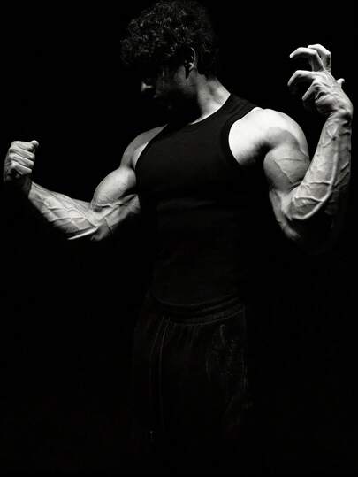 RISE LYT 男士纯色圆领无袖修身休闲透气运动背心压缩衣