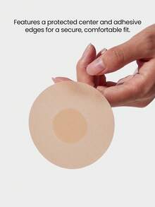 GLOWMODE 3 Pack Smooth Finish Reusable Adhesive Nipple Covers Pasties Daily Casual Wear - Apricot - View 3