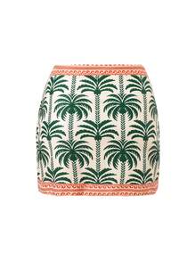 Swim Oasis Fashionable High-End Coconut Tree Print Women's Summer Swimsuit Cover-Up & One-Piece Swimsuit Set - Multicolor - View 6