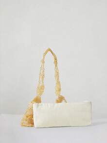 MUSERA 女士粉色亚克力单肩包，时尚、个性、简约、百搭、街头风，甜美酷女孩、辣妹、Y2K风格，适合约会、生日、晚宴、海滩、度假、假日、夏季、海边、沙滩派对等场合 - 黃色 - 查看 4