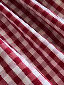 Glimmora Women's Plaid Knotted Casual Versatile Daily Wear Top - Red and White - View 6