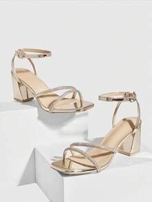 CUCCOO SZL Women's Fashion High Heel Sandals - Gold - View 3