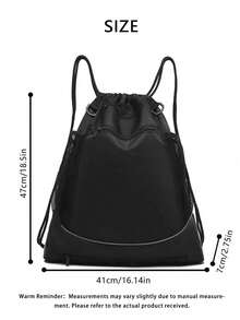 1 Set Backpack With Independent Mesh Ball Bag, Black Nylon Training Bag, Laptop And Tablet Book School Bag, Drawstring Bag For Helmets, For Students Outdoor Sports And Cycling Football Basketball Volleyball Thin Rope Shoulder Bag - Black - View 8