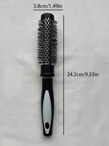 3pcs Black And White Roller Comb - Dense Tooth Comb Pointed Tail Comb Hair Clip, Used For Easy And Smooth Curly And Straight Hair Styling - Plastic Bristle Normal Hairstyle Roller Comb, With ABS Plastic Handle, Portable Professional Styling Tool - Multicolor - View 5
