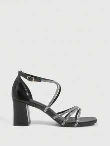 CUCCOO SZL 女士时尚高跟凉鞋 - 黑色 - 查看 3