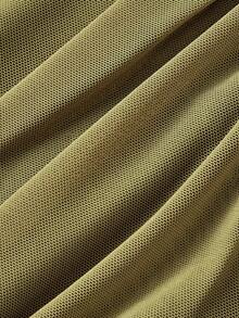 SHEIN MOD 二合一露肩网纱喇叭袖长袖上衣，女士多件装，春季、情人节、狂欢节、西部风、复古风、70年代风，单件派对风上衣，网纱透视上衣 - 彩色 - 查看 10