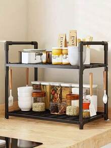 1 Giá đỡ lò vi sóng nhiều tầng bằng sắt có móc treo, tiết kiệm không gian, không cần lắp ráp, giá để đồ chịu lực cao, kệ đựng đồ nhà bếp. - Nhiều màu - Xem 7