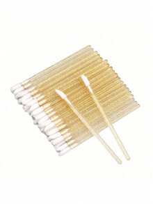 Bộ 100/50 cọ trang điểm mắt, cọ kẻ lông mày, cọ son bóng, cọ son môi, cọ phấn mắt, cọ mascara. - Vàng - Xem 4