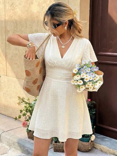 Elyressa Ladies' Elegant French Woven Summer Dress