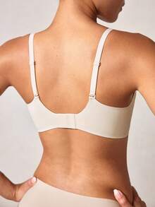 SHEIN 女士無縫果凍內衣，無鋼圈，1件裝 - 杏色 - 查看 2