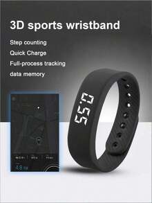 Teckwe Jam Tangan Pintar Olahraga, Pelacak Kebugaran LED dengan Pemantau Detak Jantung, Tidur, Langkah & Kalori, Gelang Alarm untuk Dewasa & Pelajar, Olahraga Lari, Baterai Internal 55mAh. - MultiWarna - View 3