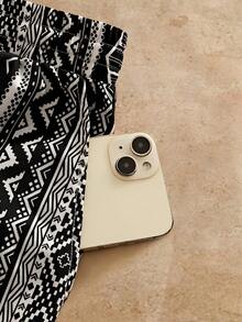 HIMLAND Pantalones rectos casuales de hombre con cintura elástica y holgados - Blanco y Negro - Ver 5