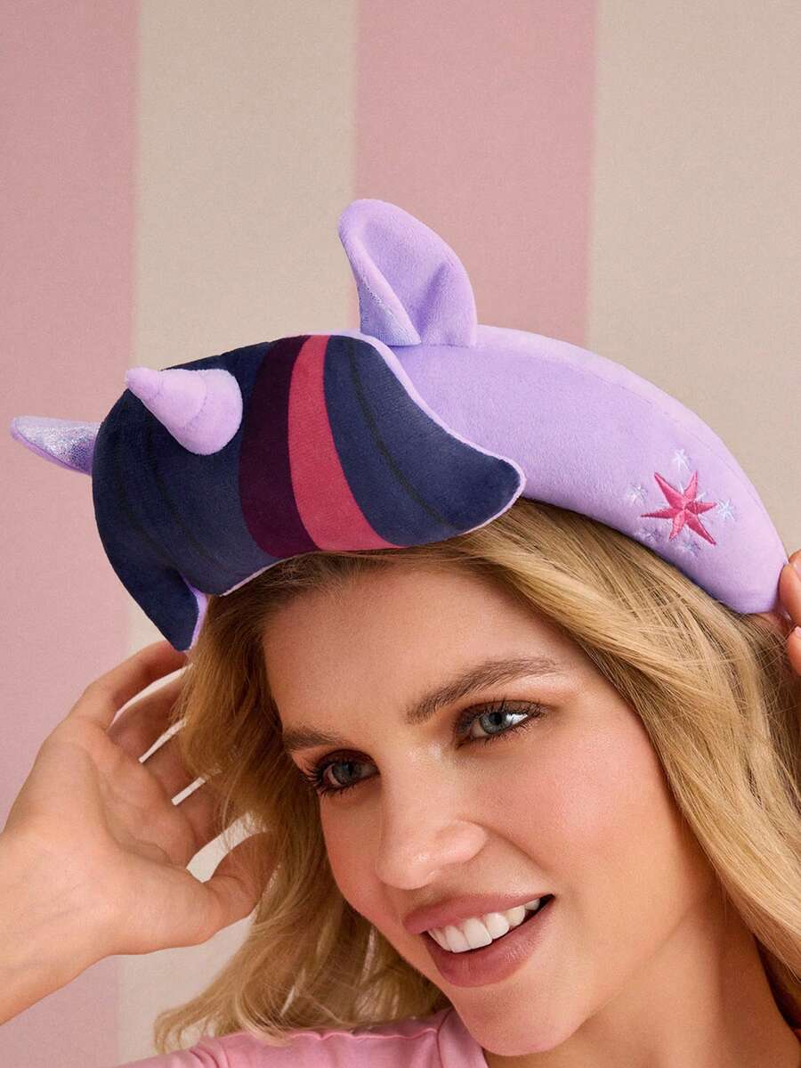 My Little Pony X SHEIN 1 pieza Diadema con diseño de pony adorable, forma tridimensional, adecuada para mayores de 12 años, color morado. - Morado - Ver 1