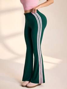 Medorelle 新款蓝白喇叭裤，粉色条纹女士长裤，春夏款 - 彩色 - 查看 5