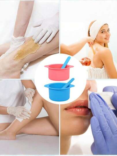 1 وعاء خلط متعدد الوظائف من السيليكون للشمع والقناع - وعاء جمالي مقاوم للحرارة وغير لاصق لشمع إزالة الشعر والقناع الوجه ومستحضرات العناية بالبشرة الذاتية الصنع وإذابة حبيبات الشمع والميكروويف ، أداة سبا مرنة وسهلة التنظيف ، إمدادات إزالة الشعر المحترفة ومستلزمات صالون المنزل ، هدية عيد الميلاد للنساء