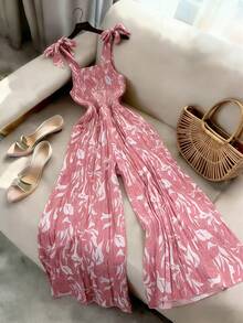GlowEve Elegant Summer Jumpsuits Woven By Women - Pink - View 1