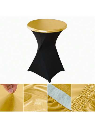 Khăn trải bàn tròn có họa tiết kim tuyến lấp lánh, chất liệu vải co giãn, thích hợp cho tiệc cưới, tiệc tùng, sự kiện theo chủ đề tại nhà hàng và trang trí bàn. Phù hợp với bàn tròn có đường kính từ 30-32 inch.